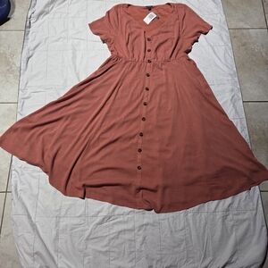 Torrid Warm Rust Long Dress